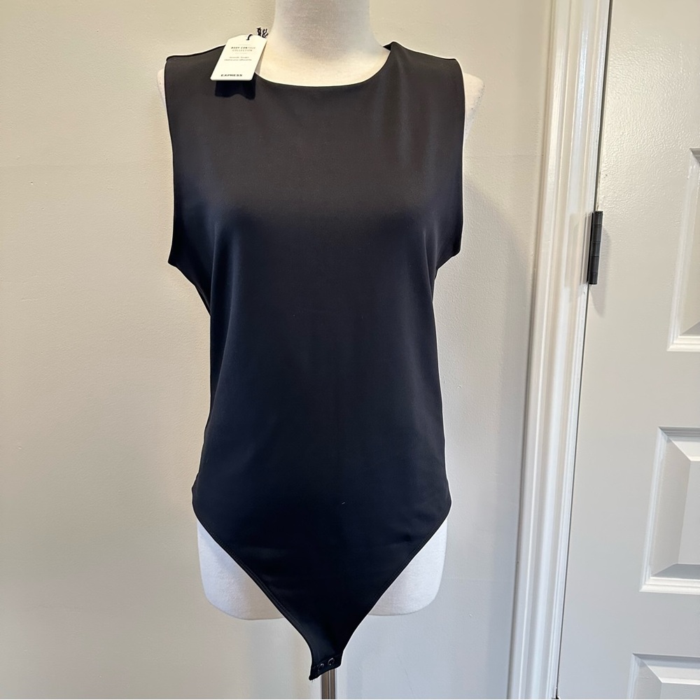 Express Black Body Contour Collection Bodysuit Size L